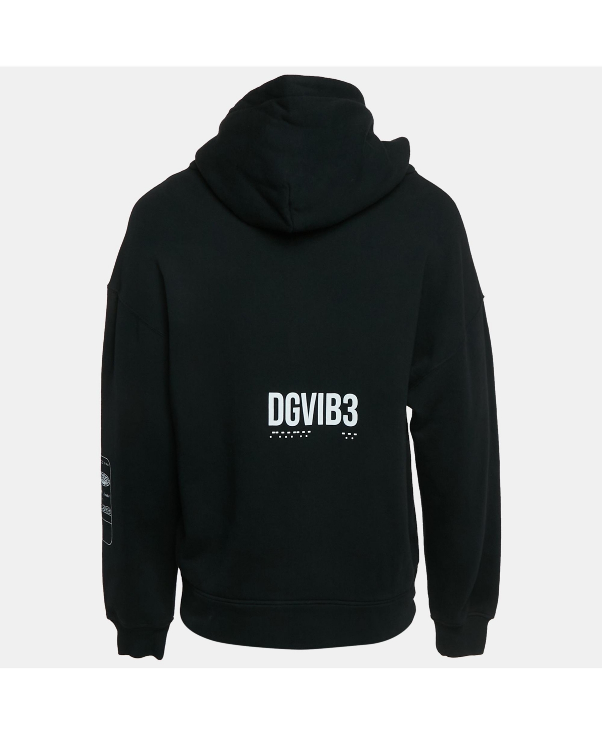 Pre-Owned Dolce & Gabbana Men's Black Dgvibe3 Print Cotton Knit Hoodie