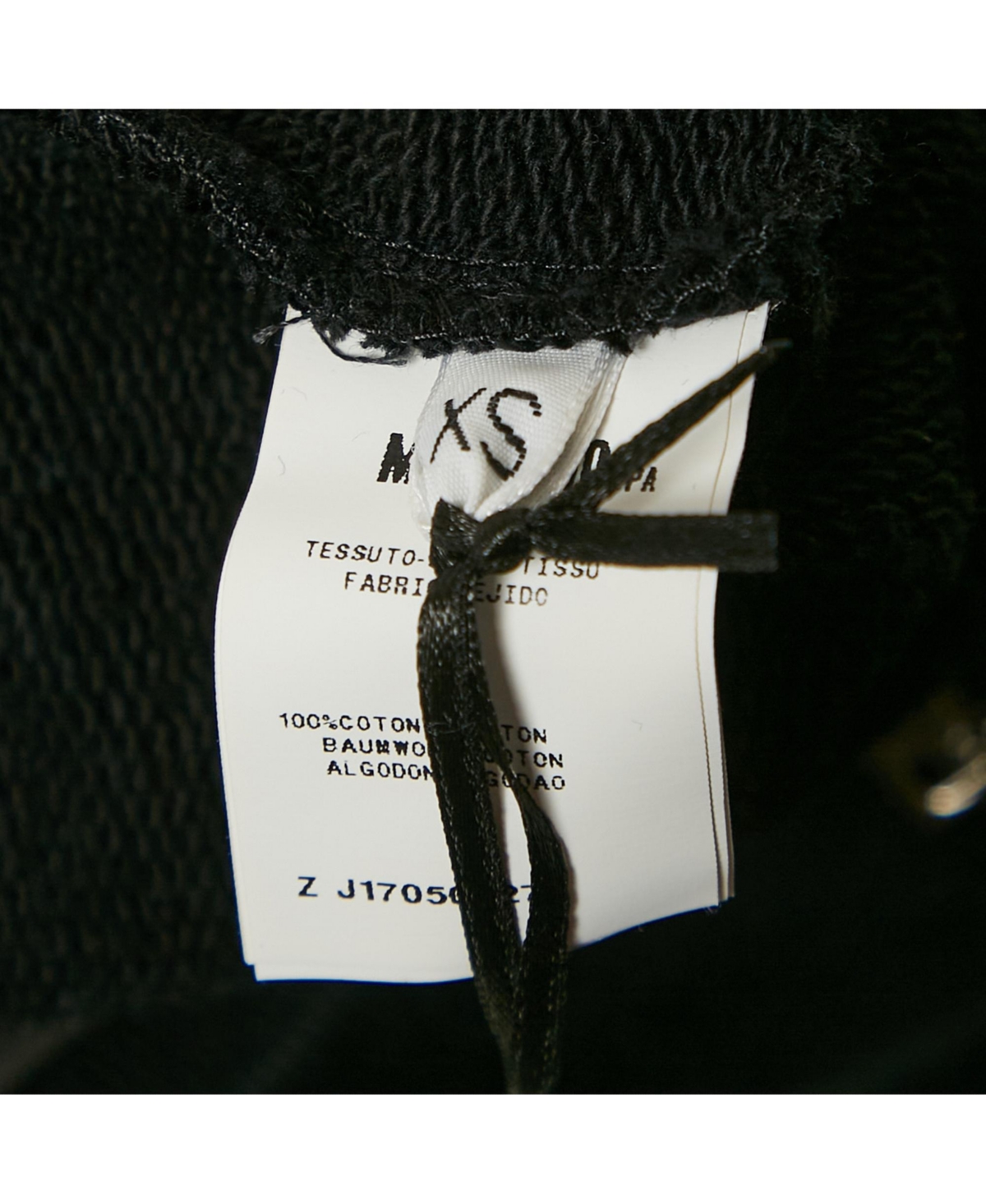 Pre-Owned Moschino Men's Couture Black Mirror Embroidered Cotton Crew Neck Sweatshirt