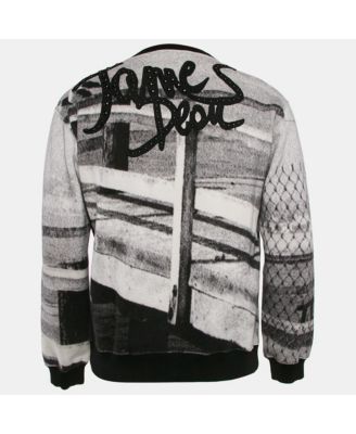 Men's Grey James Dean Print Cotton Applique Detail Sweatshirt