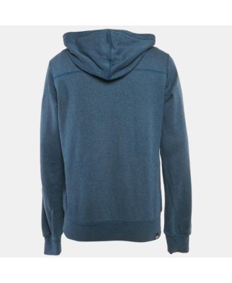 Men's Blue Tiger Print Cotton Hoodie