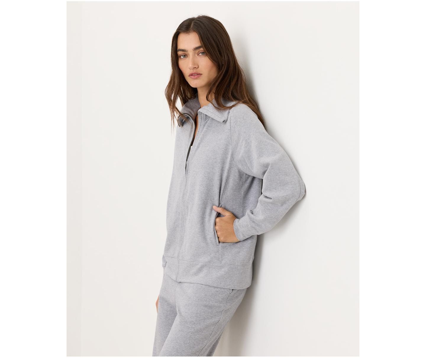 Женская куртка Pact CloudKnit Zip, цвет: Меланжевый серый — фото 4