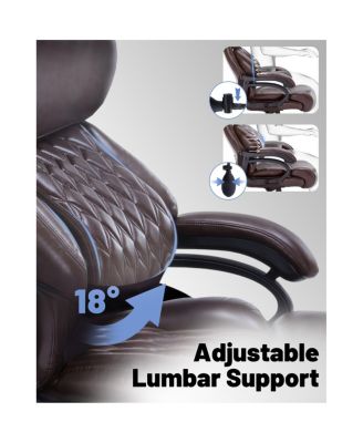 600LBS Heavy Duty Office Chair, Big & Tall, High Back Executive Desk Chair with Pocket Spring Cushion