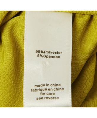 Women's Olive Green Jersey Halterneck Ruched Top