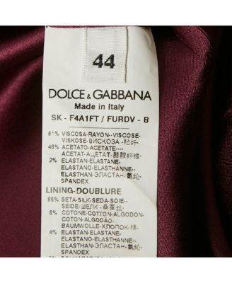 Women's Purple Crepe Pencil Skirt