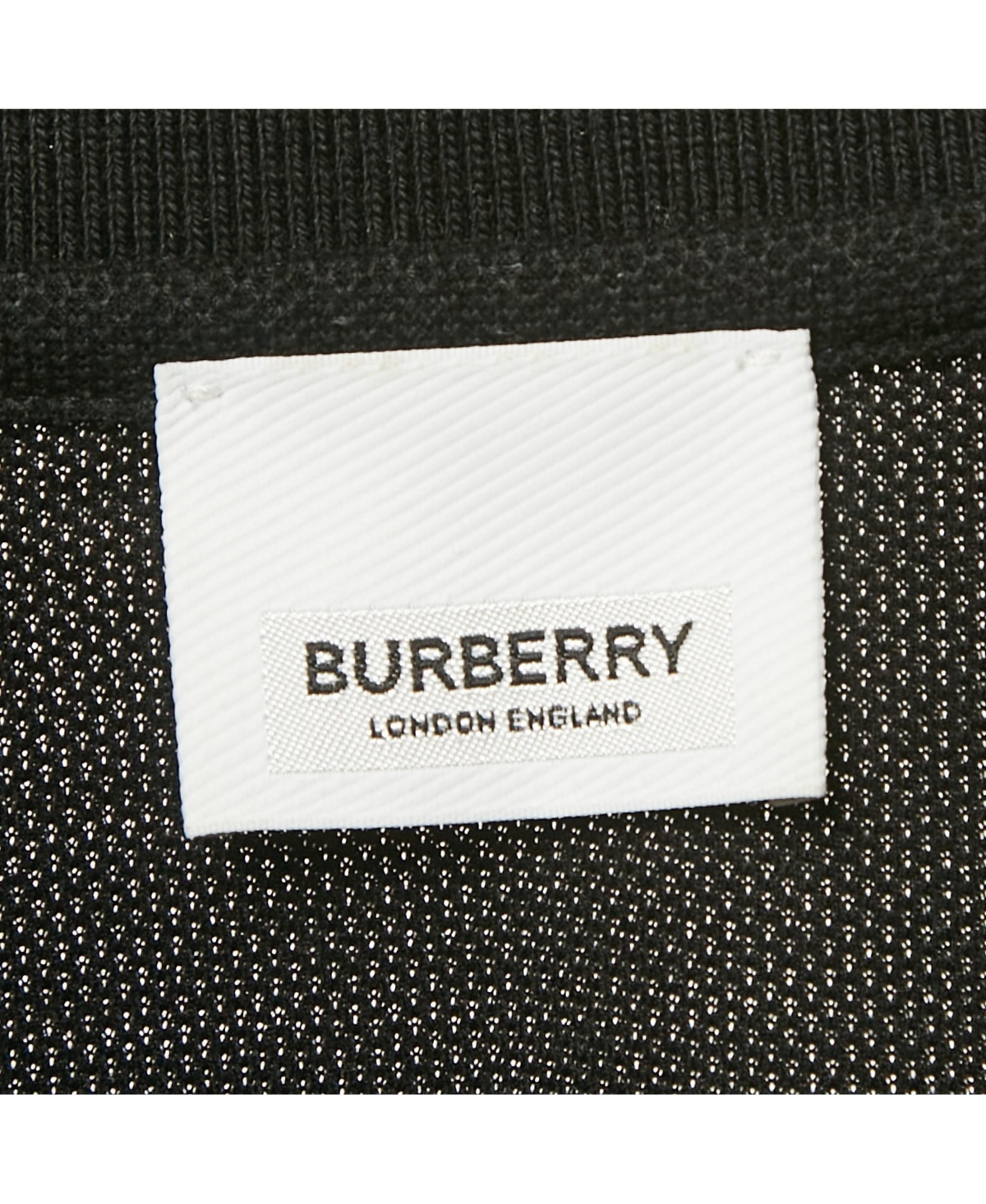 Pre-Owned Burberry Men's Black Pique Jersey Polo T-Shirt