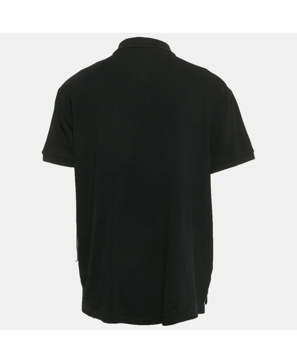 Pre-Owned Moschino Men's Black Teddy Applique Cotton Knit Polo T-Shirt