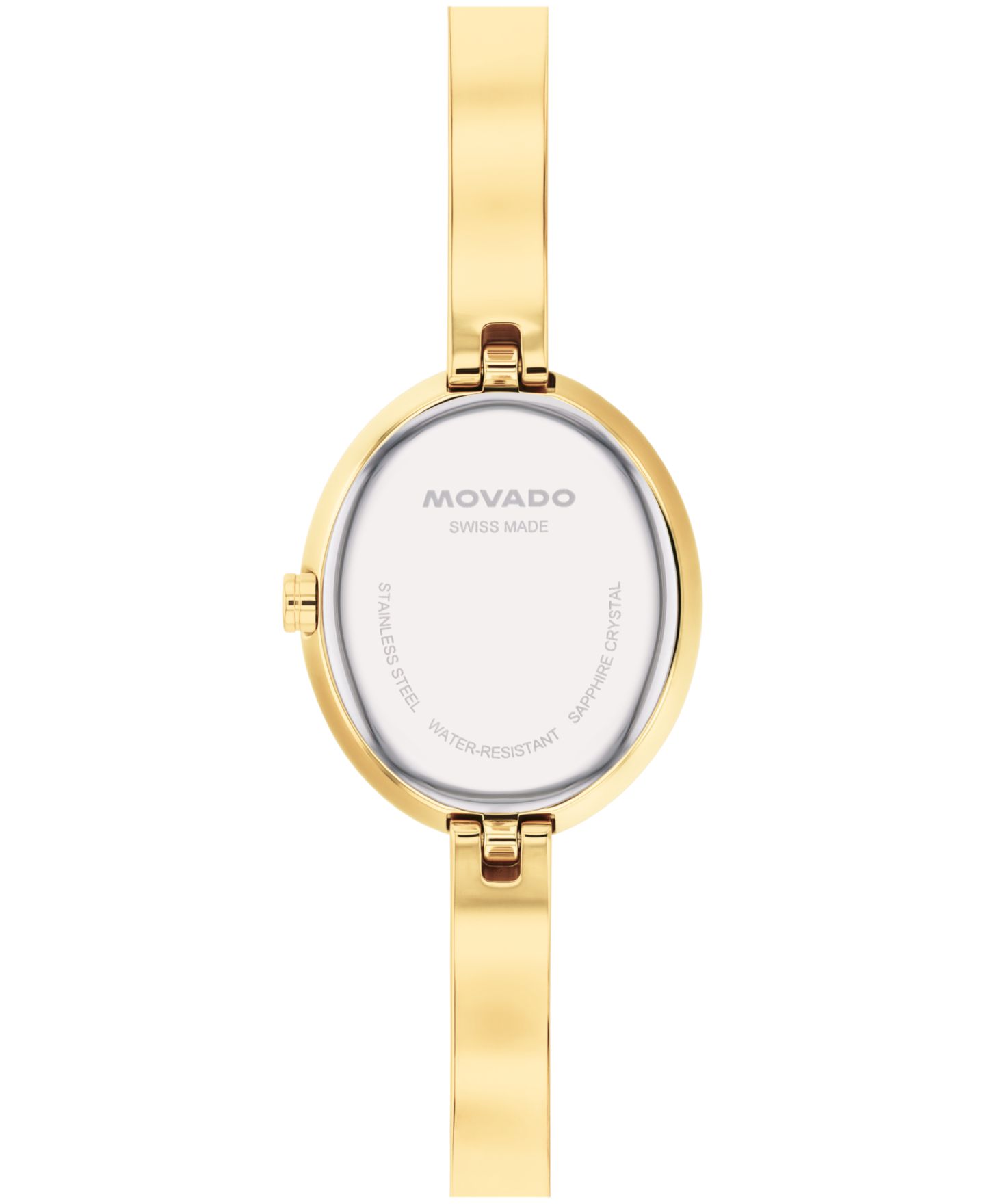 Женские часы Movado Museum Bangle Oval Lab Grown Diamond Swiss Quartz Light Yellow PVD Steel Watch, 22 x 26mm — фото 3