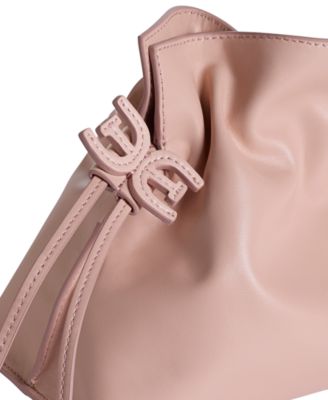 Extra Large Leather with Drawstring Clutch Bag