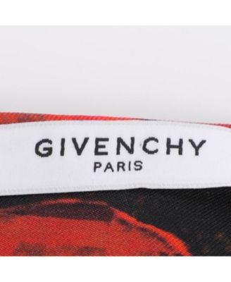 Women's Multicolor Silk Floral Print Zip Trim Skirt