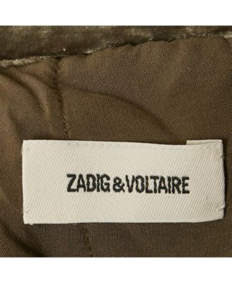 Women's Green Lace Trim Velvet Joslin Midi Skirt