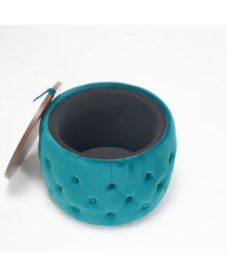 Luxurious Velvet Nesting Ottomans (Set of 2)