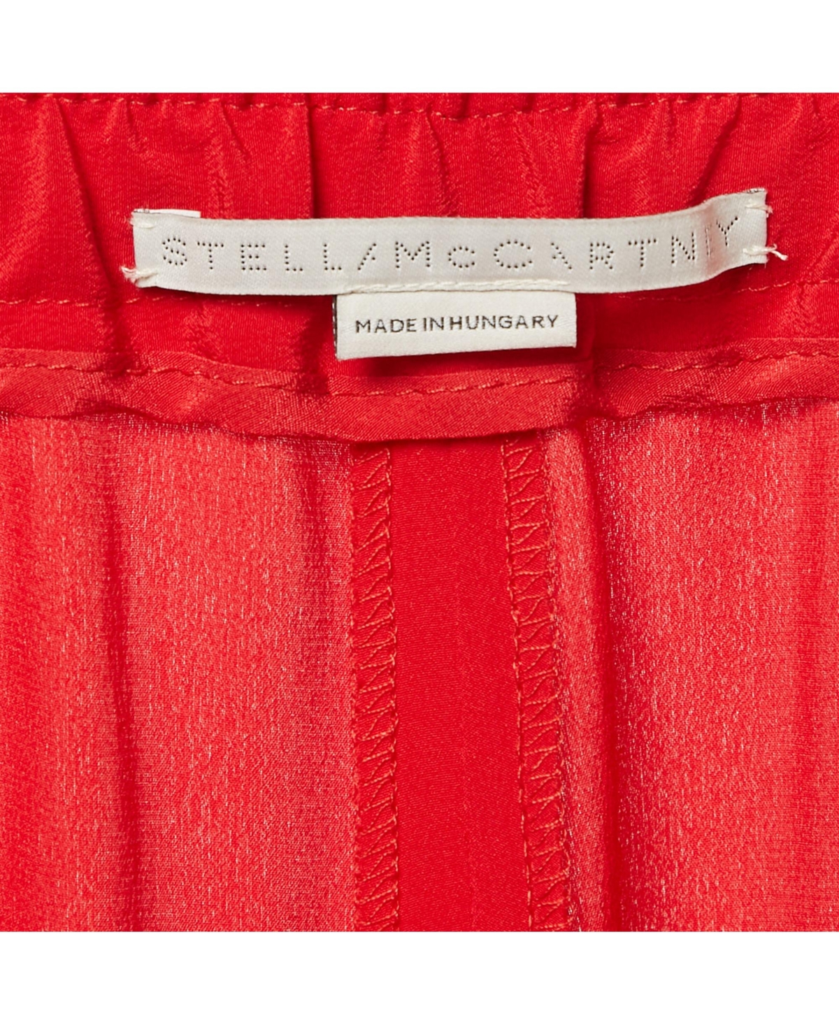 Pre-Owned Stella Mccartney Women's Red Silk Wide Leg Pants