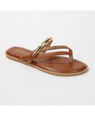 women's  Kara Metal Ring Thong Sandals