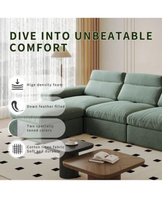 Simple modular sofa, adjustable backrest, soft, comfortable, storage