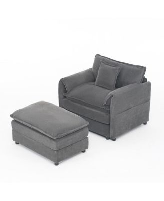 Oversized Recliner Chair with Ottoman, DIY Combination