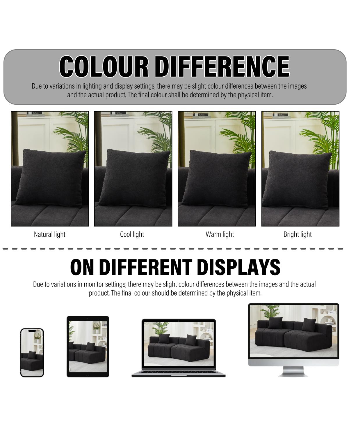 Streamdale Furniture Chenille Curved Sectional Sofa with 4 Pillows, Semi-Circular Modular Design