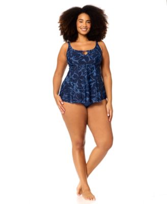 Plus Size Shoreline Tankini Top