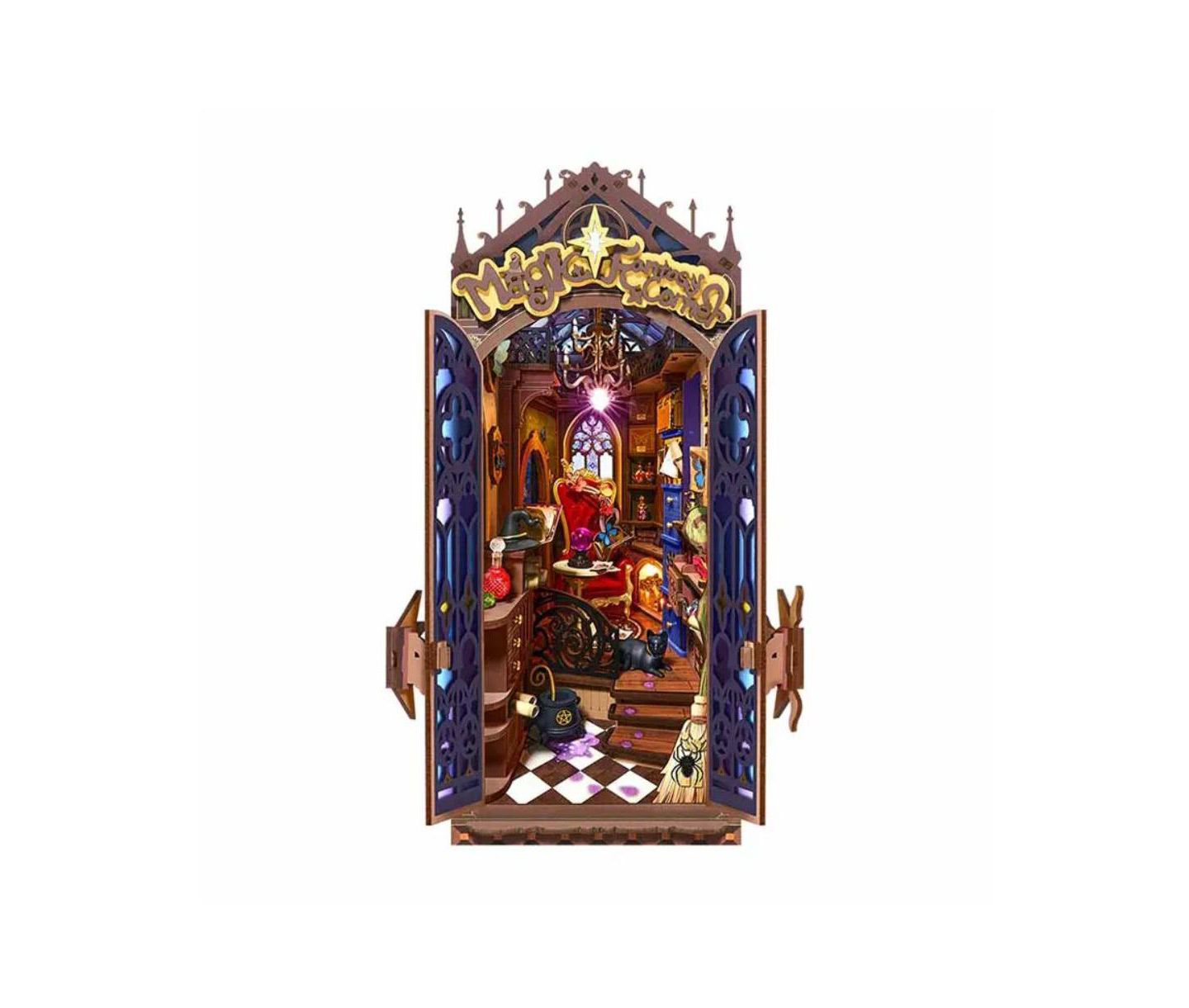 Детские конструкторы Flash Popup Magic Fantasy Corner 185-Piece 3D Wooden DIY Book Nook Kit, Ages 14+ — фото 1