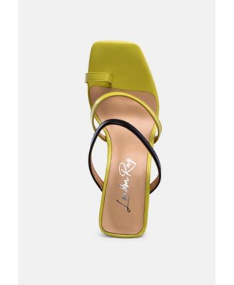 Womens Marve Contrast Strap Block Heel Sandals