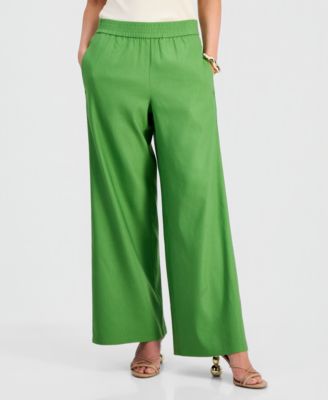 Petite High-Rise Pull-On Wide-Leg Pants