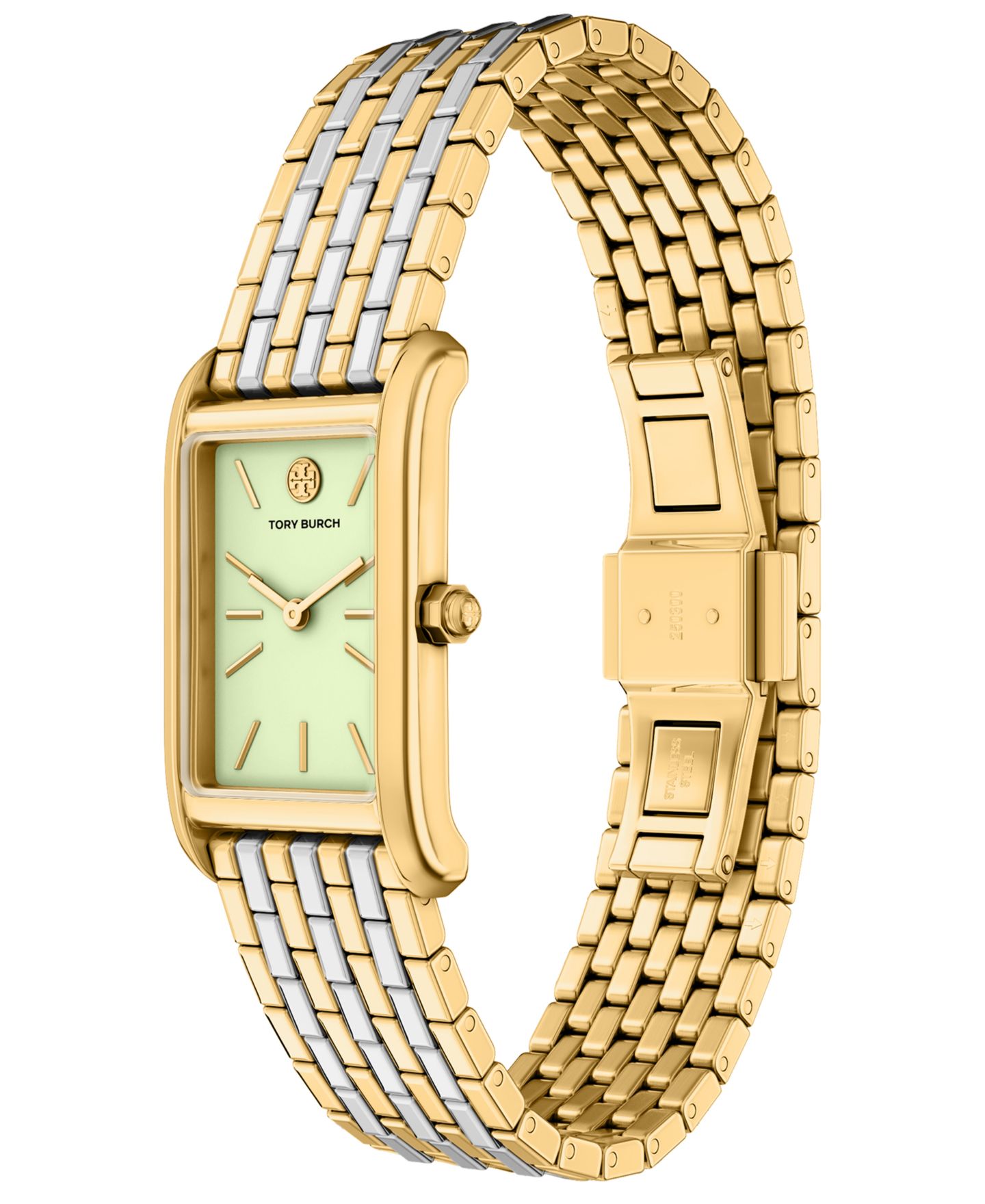 Женские часы Tory Burch The Eleanor Slim Quartz Two-Hand Two-Tone Stainless-Steel Watch, 22mm — фото 6