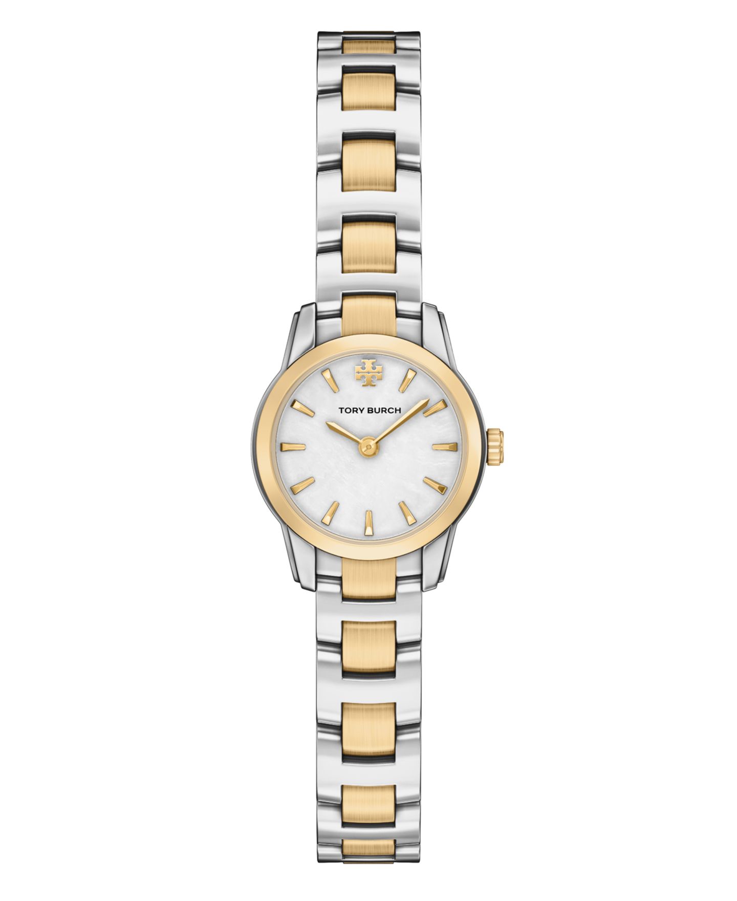 Женские часы Tory Burch The Miller Round Mini Quartz Two-Hand Two-Tone Stainless-Steel Watch, 22mm — фото 1