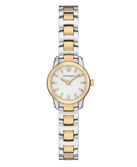 Женские часы Tory Burch The Miller Round Mini Quartz Two-Hand Two-Tone Stainless-Steel Watch, 22mm