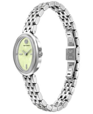 Women's The Oval Quartz Two-Hand Silver Stainless Steel Watch, 30mm