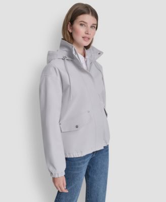 Women's Stand Collar Bomber Raincoat