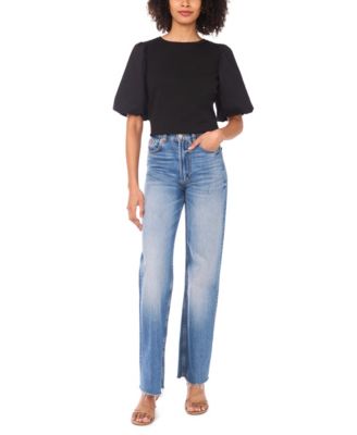 Women's Crewneck Short-Sleeve Knit Top