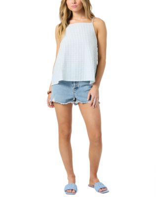 Juniors' Martina Plaid Pull-On Tank Top