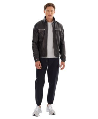 Men's CALTON Leather Bomber Jacket