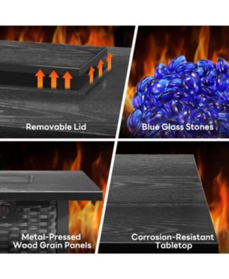 42 Inch Propane Fire Pit, 50, 000 BTU Steel Gas Fire Pits