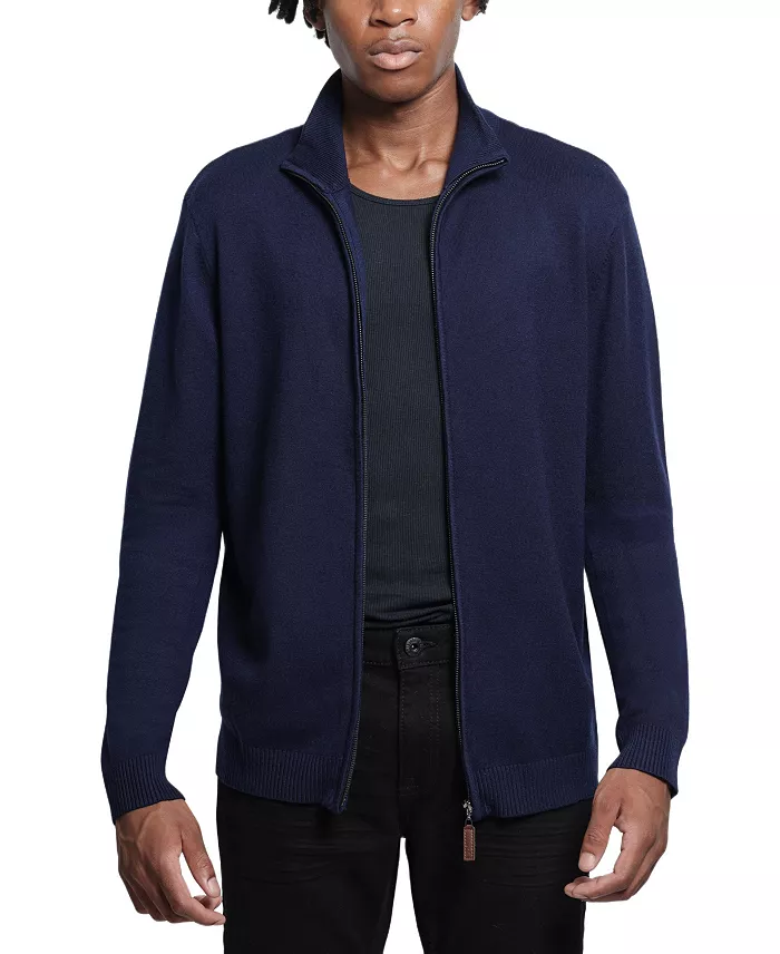 Men's SPRING + MERCER Full Zip Mock Neck Sweater - thumbnail 7