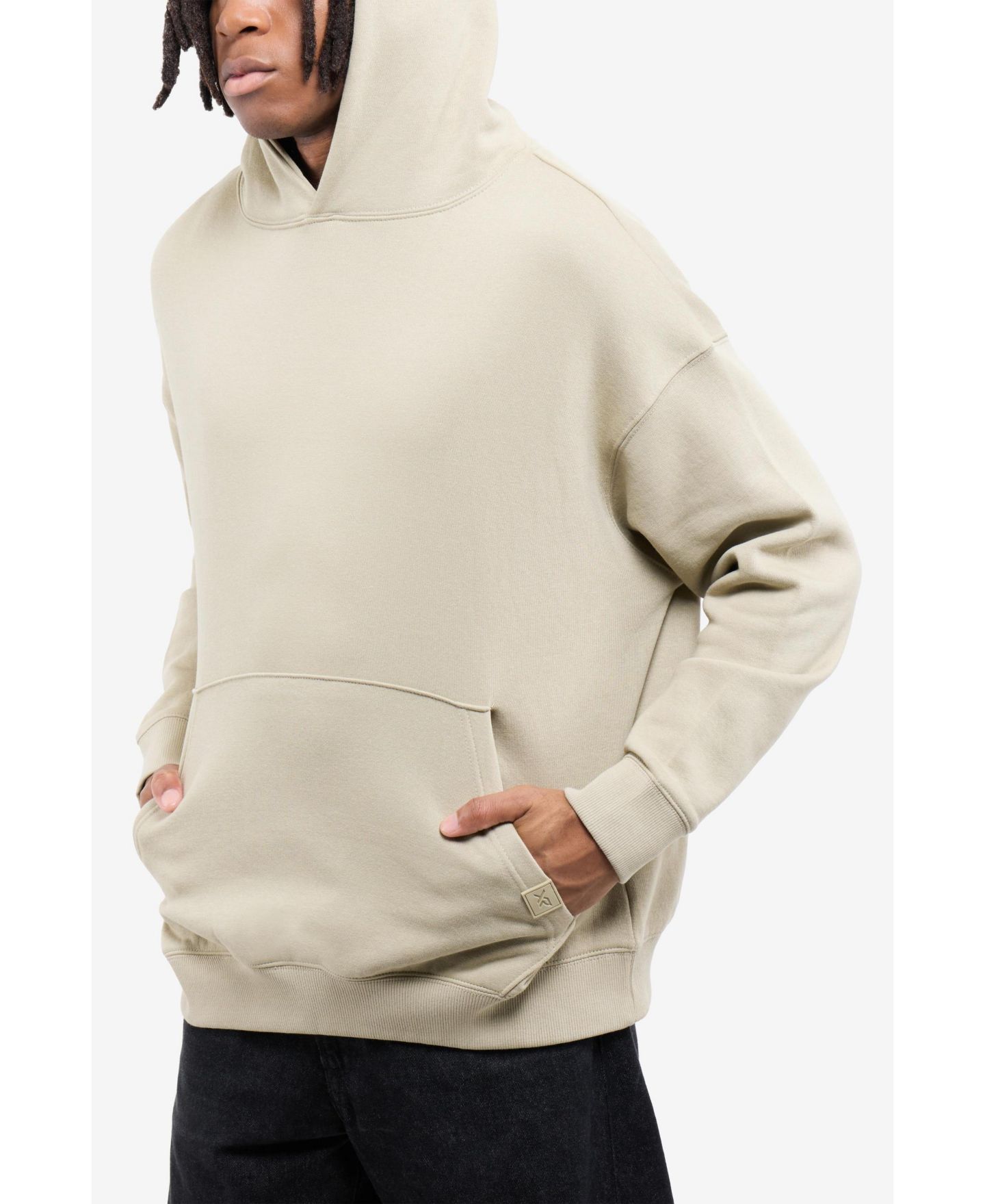 Мужское худи XRAY X RAY Oversized Drop-Shoulder Long-Sleeve Pullover, цвет: Бежевый, вариант 1 — фото 5