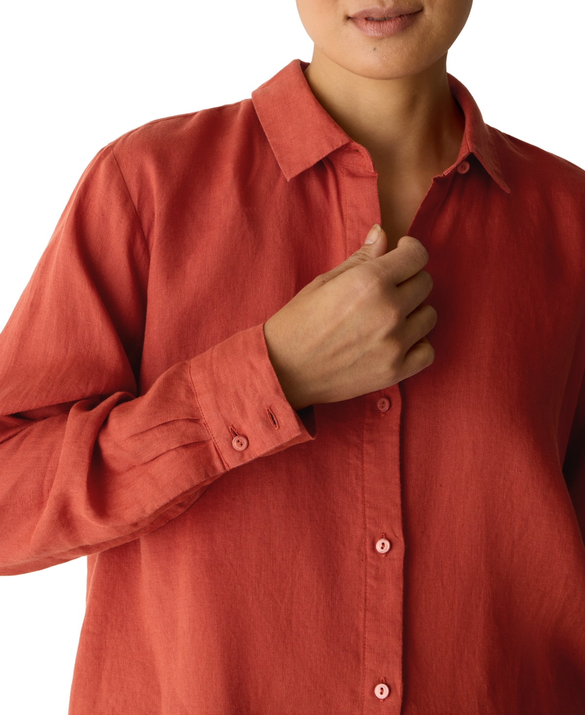 Eileen Fisher Women's Classic Collar Button-Front Shirt, Regular And Plus