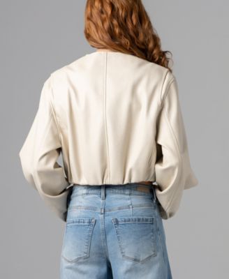 Women’s Collarless Bomber Jacket