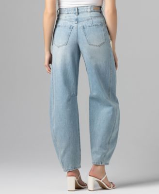 Women's Crochet Barrel Leg Jeans