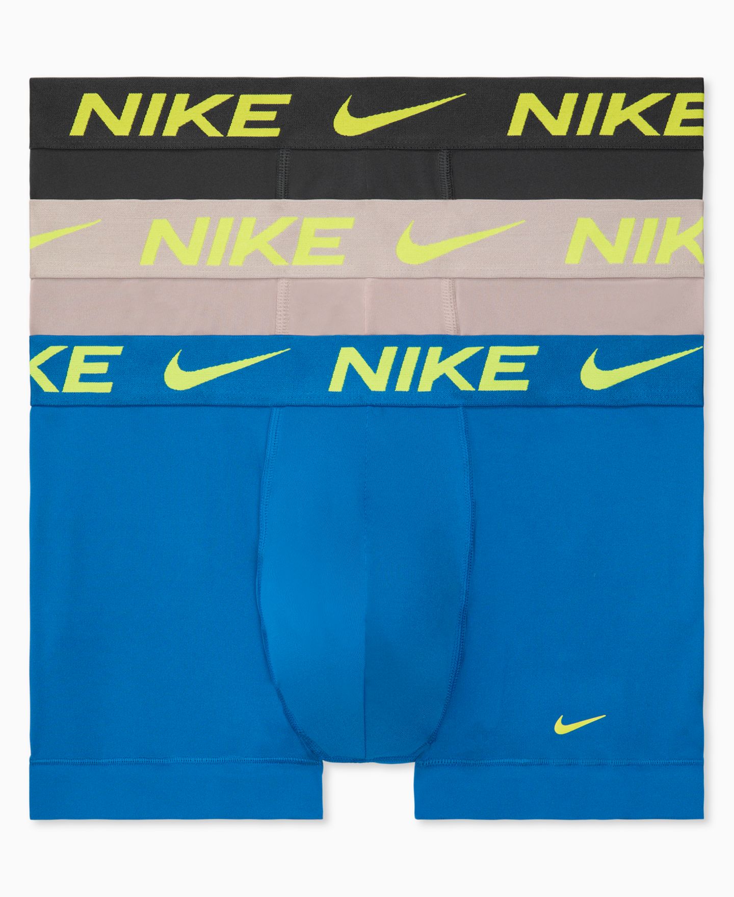 Бельё Micro для мужчин, 3 шт. — Nike, цвет: Яркий синий / Антрацитовый — фото 1