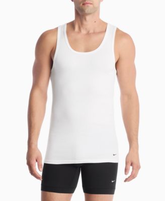 Men's Essential Stretch Ribbed Tank Undershirts, 2-Pack