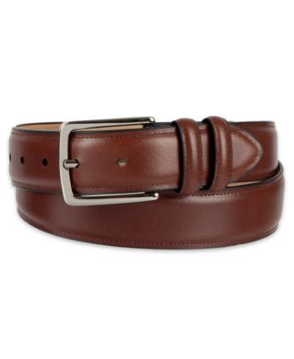 Men's Luxury Drop Edge Stitched Leather Belt