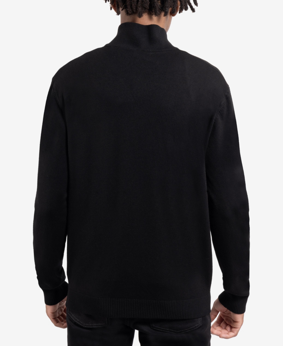 Spring + Mercer Men's Quarter Zip Mock Neck Sweater