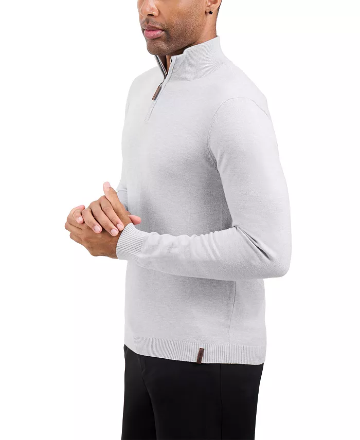 Men's SPRING + MERCER Quarter Zip Mock Neck Sweater - thumbnail 4