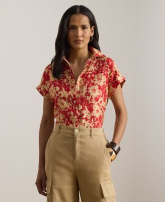 Lauren Ralph Lauren - Petite Floral Short-Sleeve Shirt