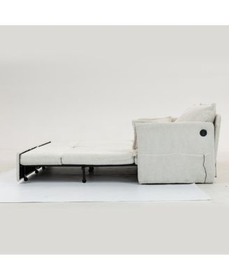 3-in-1 Corduroy Sofa Bed with Storage & Charging