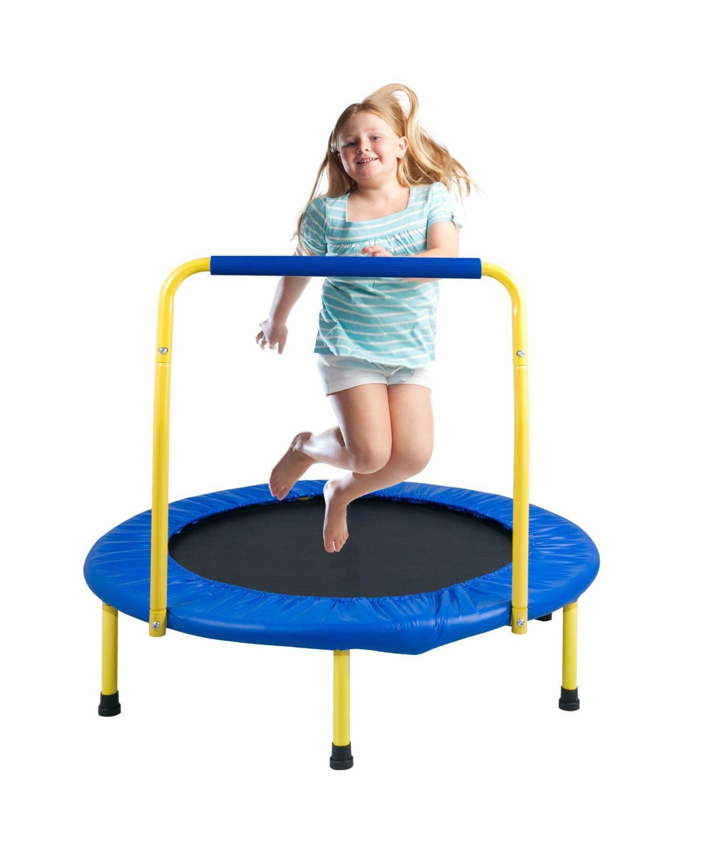 Детская игрушка Mecale 3FT Foldable Trampoline with Handle, Ages 3+, цвет: Синий — фото 1