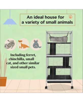 Spacious Rolling Cat Hutch - Mobile Outdoor Wooden House & Shelter