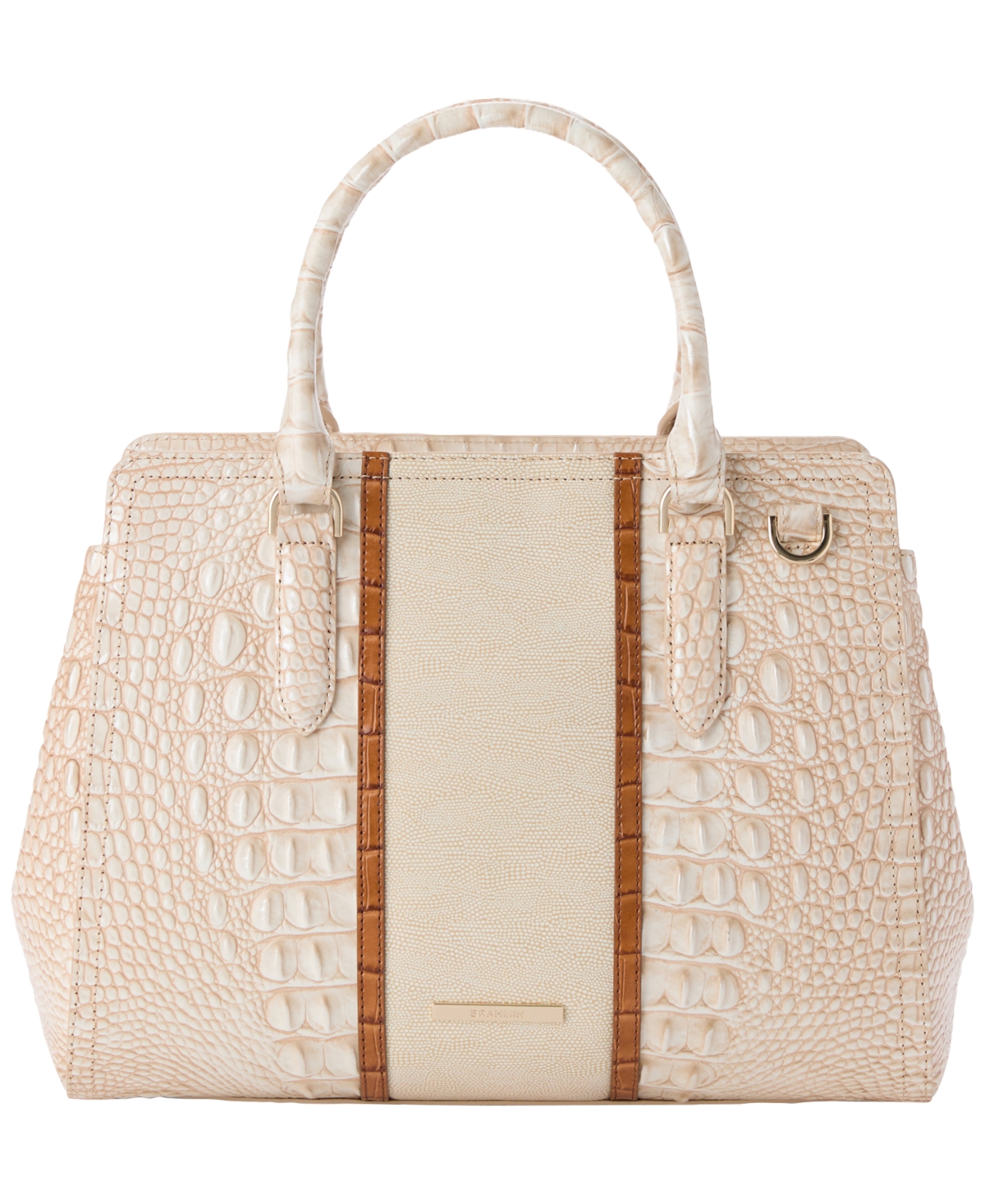 Brahmin Large Finley Leather Satchel Handbag