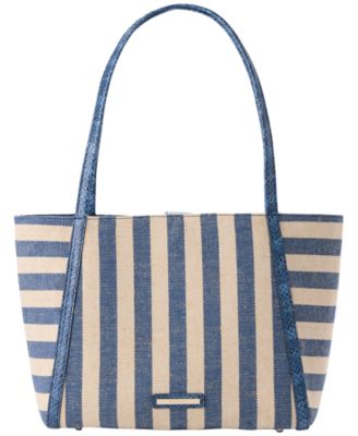 Brahmin - Mona Stripped Large Tote Handbag
