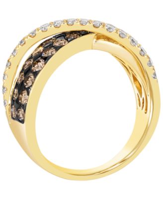 Chocolate Diamond (1.19 ct. t.w.) & Nude Diamond (0.70 ct. t.w.) Ring in 14k Honey Gold